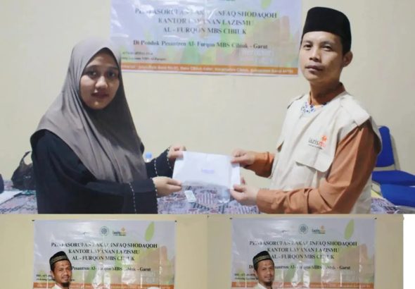 Pondok Pesantren Al-Furqon Muhammadiyah Boarding School (MBS) Cibiuk Garut - Penyaluran zakat, infaq, dan shodaqoh kepada santri yatim piatu dan tidak mampu di Pondok Pesantren Al-Furqon MBS Cibiuk Garut.