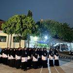 santri mengikuti pelatihan kepemimpinan di pesantren, kegiatan upgrading organisasi santri, calon pengurus santri sedang belajar, pelatihan santri kelas 5 Al-Furqon Muhammadiyah Cibiuk, santri belajar kepemimpinan Islami, pembinaan karakter santri di pesantren, suasana pelatihan organisasi santri